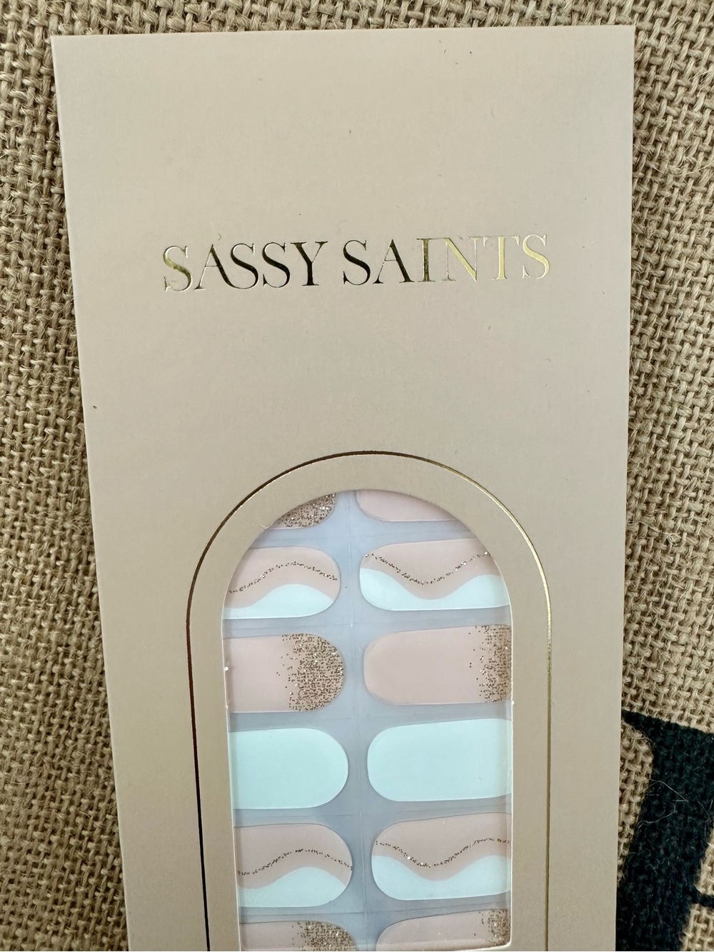 Pink & White UV-Free Gel Press-On Nail Wraps
